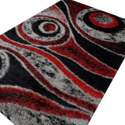 Tapis Design 0002 Red black